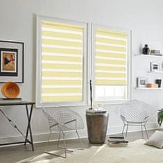 Nikcorp Dvojna roleta dan-noč 110x130 cm bež | Rolo zavesa za okno brez vrtanja z regulacijo svetlobe in zasebnosti Klemmfix