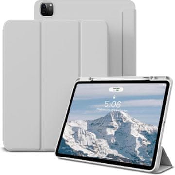 Nikcorp Siv ovitek za iPad Air 13" (2024) in Pro 12.9" (2022/21) | TPU etui z držalom za pisalo, mehak in tanek