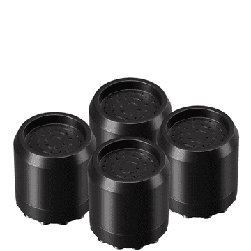 Nikcorp Protivibracijske podloge za pralni stroj in pohištvo, 4 kosi, črne | Protizdrsne nogice s priseski za stabilnost