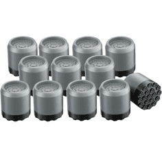 Nikcorp Protivibracijske podloge za pralni stroj in pohištvo s priseski, 12 kosov, sive | Protizdrsne nogice za stabilnost