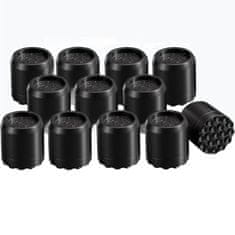 Nikcorp Protivibracijske podloge za pralni stroj in pohištvo, 12 kosov, črne | Protizdrsne nogice s priseski za stabilnost