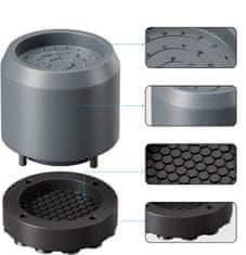 Nikcorp Protivibracijske podloge za pralni stroj in pohištvo s priseski, 12 kosov, sive | Protizdrsne nogice za stabilnost