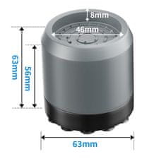 Nikcorp Protivibracijske podloge za pralni stroj in pohištvo s priseski, 12 kosov, sive | Protizdrsne nogice za stabilnost