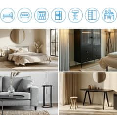 Nikcorp Protivibracijske podloge za pralni stroj in pohištvo, 12 kosov, črne | Protizdrsne nogice s priseski za stabilnost