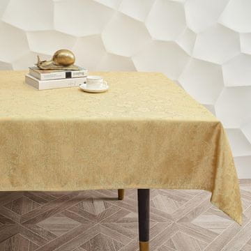 shumee Pralni in vodoodporni prt zlate barve 140x200 cm, odporen proti umazaniji