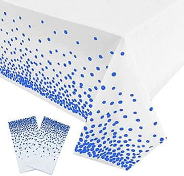 shumee Komplet 2 prtov za enkratno uporabo, belih z modrimi pikami, 137 x 274 cm