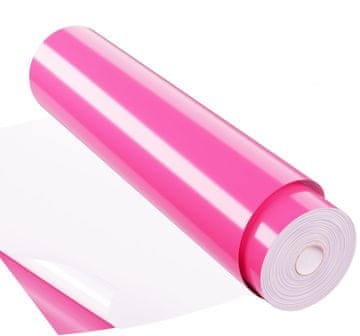Nikcorp Samolepilna vinil folija v roli 100x30 cm roza barve za rezalnike Cricut in Silhouette za dekoracijo in DIY projekte