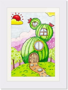 shumee Okvir za slike za otroške risbe, A4, les, bel, 24 x 32,8 cm