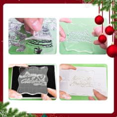 shumee Komplet silikonskih štampiljk za božič, 5 listov