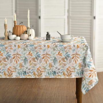 shumee Horaldaily prt z listi v modri in oranžni barvi, 130 cm x 220 cm