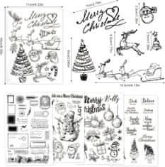 shumee Komplet silikonskih štampiljk za božič, 5 listov