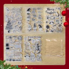 shumee Komplet silikonskih štampiljk za božič, 5 listov