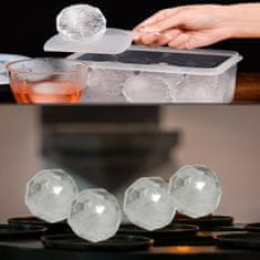 Nikcorp Silikonski model za ledene krogle 5 cm | Kalup za led za viski in koktajle | 4 velike krogle | Zelen