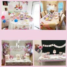 Nikcorp Namizni prt za enkratno uporabo Samorog, 2 kosa, 274x137 cm | Plastični prt za rojstni dan za dekleta, otroške zabave