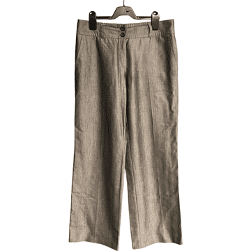 Nikcorp Moške elegantne hlače iz viskoze in volne sive barve | Udobne in zračne hlače za vsak dan velikost 36