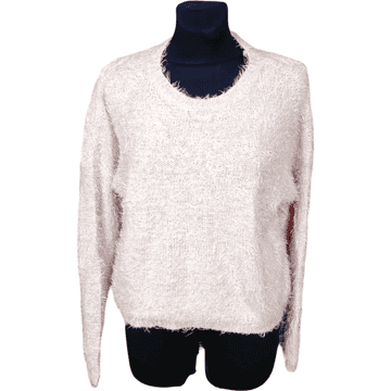 Nikcorp Ženski pulover bel S, eleganten in udoben, oprijet kroj, topel material za jesen in zimo, mehak in prijeten na dotik