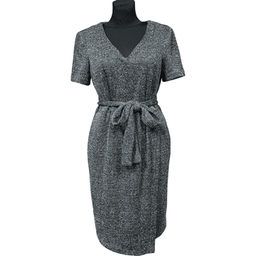 Nikcorp Elegantna črna obleka do kolen za vsak dan | Udobna in zračna poletna obleka za ženske, velikost 42