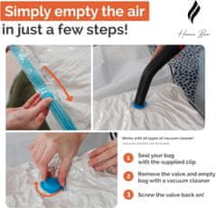 Nikcorp Komplet vreč za shranjevanje pod posteljo | 2 tekstilni in 2 vakuumski vreči za oblačila in posteljnino | Prihranek prostora