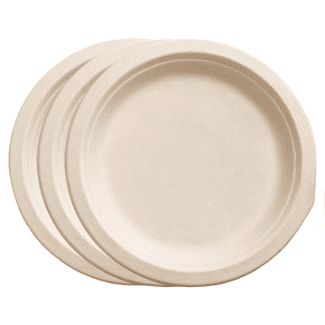 Nikcorp Papirnati krožniki za enkratno uporabo 25 cm, 10 kosov | EKO biorazgradljivi pladnji za piknik, žar in torte