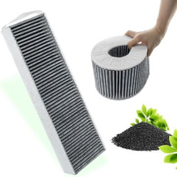 shumee Filter za napo z aktivnim ogljem, siv 150 cm