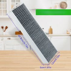 Nikcorp Univerzalni ogljikov filter za kuhinjsko napo 150 cm | Filter z aktivnim ogljem za odstranjevanje vonjav in maščob