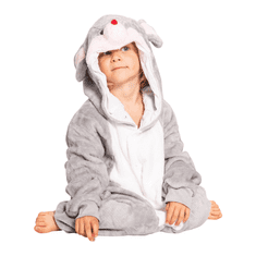 Nikcorp Otroška kigurumi pižama Onesie kostum sive miške 105-115 cm