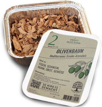 shumee Oljčni sekanci za žar in dimljenje 400 ml