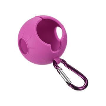 Nikcorp Silikonsko držalo za žogice za golf s karabinom | Rdeče-roza | Praktičen in vzdržljiv pripomoček za golfiste