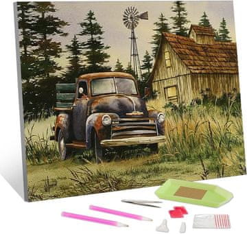 shumee DIY 5D diamantna slika, 30 x 40 cm, rjav tovornjak, akril
