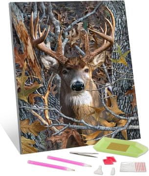 shumee 5D diamantna slika "Jelen" 30 x 40 cm TISHIRON za odrasle