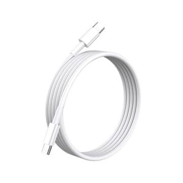 Nikcorp Kabel USB C na USB C za hitro polnjenje 60W in prenos podatkov, vzdržljiv in upogljiv, dolžina 1.8 m, bel