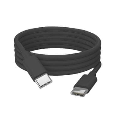 Nikcorp USB C na USB C kabel za hitro polnjenje 60W in prenos podatkov, vzdržljiv, dolžina 1.8 m, črn