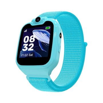 shumee Modra vodoodporna otroška pametna ura s funkcijo SOS in GPS