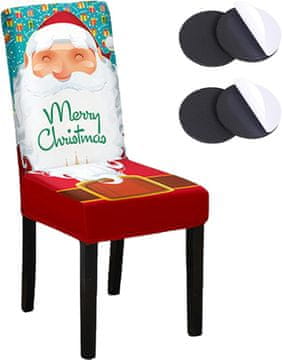 Nikcorp Božična raztegljiva prevleka za jedilniški stol, elastična pralna prevleka z božičnim motivom, zaščita za stole