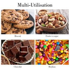 Nikcorp Prozorne vrečke za darila in piškote 10x15 cm, 200 kosov z nalepkami, sponkami in vrvico za pakiranje darilc