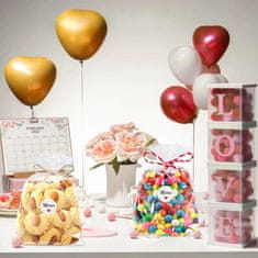 Nikcorp Prozorne darilne vrečke za živila s Hvala nalepkami in vrvico 200 kosov, 14x20 cm, vodoodporne, za piškote in darila