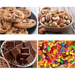 Nikcorp Prozorne darilne vrečke za živila s Hvala nalepkami in vrvico 200 kosov, 14x20 cm, vodoodporne, za piškote in darila