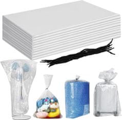 Nikcorp Velike prozorne plastične vreče za shranjevanje 100x152 cm, 10 kosov | Zaščita pred prahom in vlago, za selitev