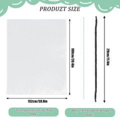 Nikcorp Velike prozorne plastične vreče za shranjevanje 100x152 cm, 10 kosov | Zaščita pred prahom in vlago, za selitev