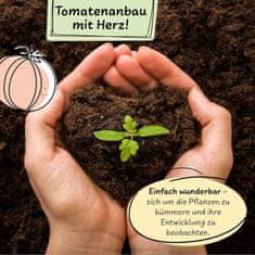 Nikcorp Komplet za gojenje paradižnika z zemljo in semeni v okrasni vreči iz jute za balkon, teraso ali vrt, idealno za začetnike