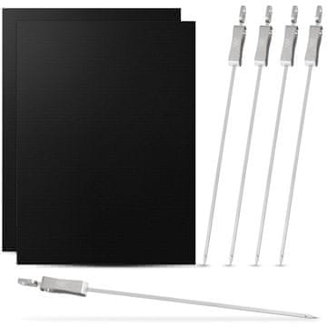 Nikcorp Komplet 5 nabodal za ražnjiče iz nerjavečega jekla 40 cm in 2 mreži za žar proti prijemanju hrane