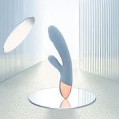 shumee Diskreten vibrator z 10 načini vibracij in funkcijo ogrevanja - moder