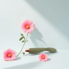 shumee Diskreten vibrator v obliki palice, 10 načinov vibracij, vodoodporen, zelen