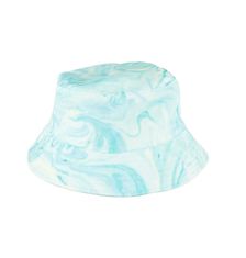 Nikcorp Otroški bucket hat klobuk za dekleta | Moden tie-dye vzorec v pastelnih modrih odtenkih | Poletna kapa za zaščito pred soncem