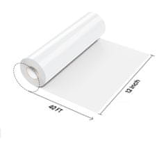 Nikcorp Bela samolepilna vinil folija 100x30 cm | Trajni sijajni vinil za rezalnike, dekoracijo sten, nalepke in DIY projekte