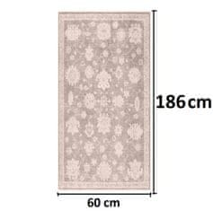 Nikcorp Protizdrsna pralna preproga s kratkimi vlakni bež 186x60 cm | Moderna tekač preproga za hodnik, kuhinjo, dnevno sobo