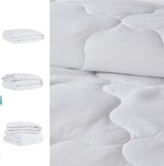 Nikcorp Komplet dveh celoletnih antialergijskih odej 220x240 cm, super mehka prešita odeja za vse letne čase, bela