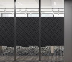 shumee Črna zatemnitvena folija za okna 45x200 cm, statična, samolepilna