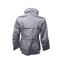 Nikcorp Ženski kratek plašč mornarsko moder, klasičen kroj z gumbi, eleganten prehodni plašček, velikost L