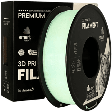 Smart Print PLA Svetleča Bela Filament 1.75 mm - Smart Print Biološko Razgradljiv PLA (1kg Kolut)